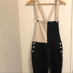 Guess black + white overalls | size 28